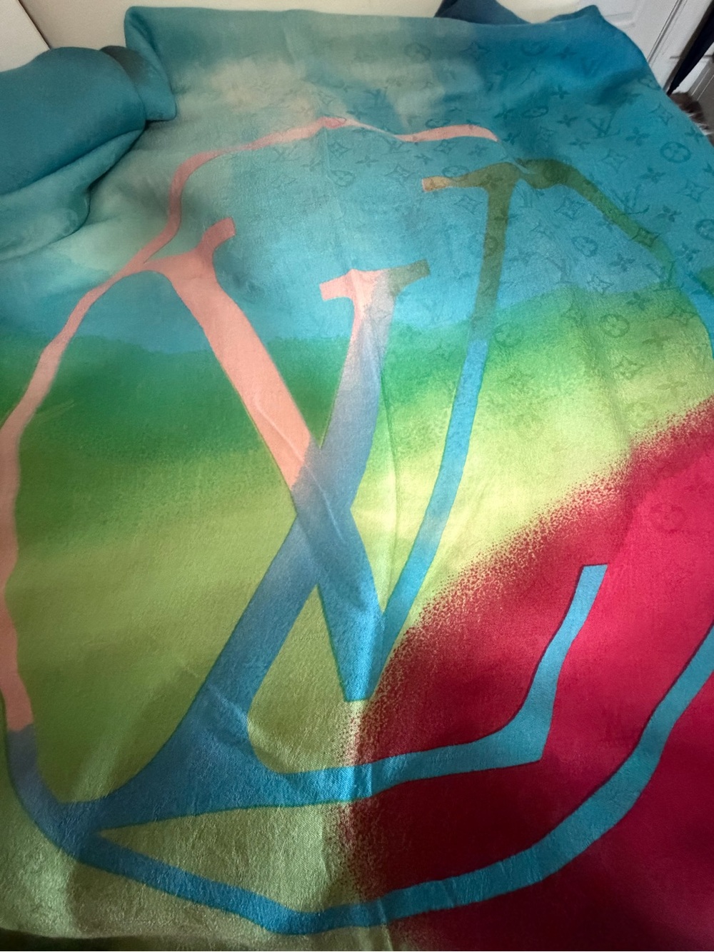 Louis Vuitton Multicolor Gradient Monogram Scarf.